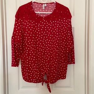 NWT Elle Polkadot Top